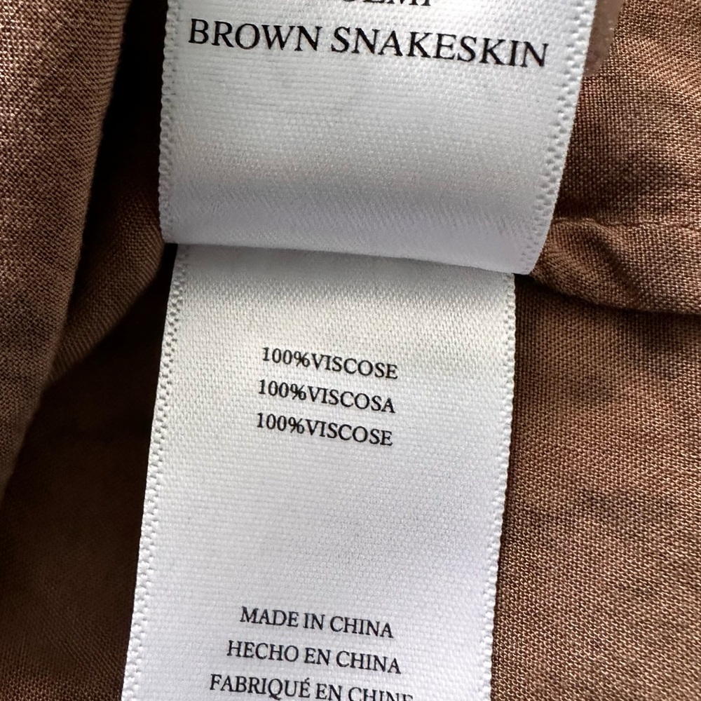 Rails Brown Snake Print Button-Up Blouse - Picture 6 of 6